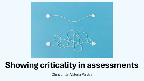 Thumbnail for 25/26 PGCert/MA Criticality in Assessment Session Recording