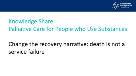 Thumbnail for Change the recovery narrative: death is not a service failure
