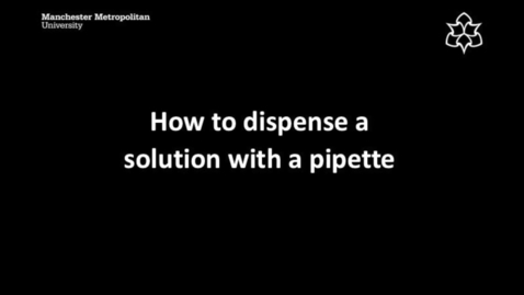 Thumbnail for How to Dispense a solution with a pipette