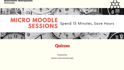 Thumbnail for Micro Moodle: Quizzes