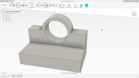 Thumbnail for entry Intro to CAD and 3D Print - Week 1 Task 1 - Introduction to Fusion 360 interface