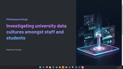 Thumbnail for Overview of PhD findings investigating staff and student data cultures