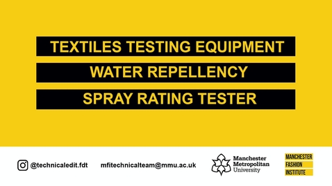 Thumbnail for Water Repellency - Spray Rating Tester