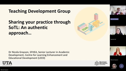 Thumbnail for TDG An authentic approach to sharing your practice through SoTL Part 1