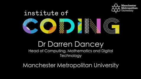 Thumbnail for entry Institute of Coding - Widening Participation