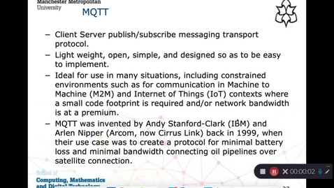 Thumbnail for entry MQTT - Sending and receiving messages in IoT scenarios
