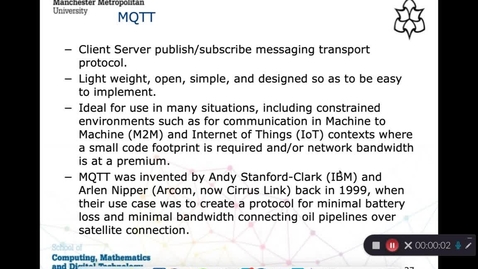 Thumbnail for MQTT - Sending and receiving messages in IoT scenarios