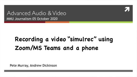 Thumbnail for Recording a video “simulrec” interview on Zoom/MS Teams
