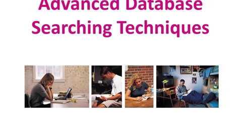 Thumbnail for Advanced database searching techniques