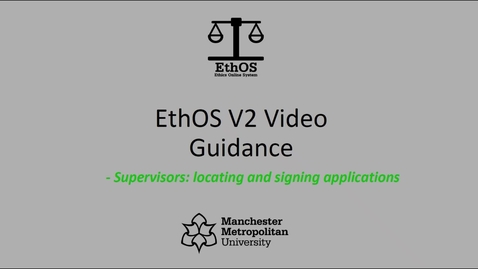 Thumbnail for Supervisor Guidance - EthOS V2 - Access and Signatures