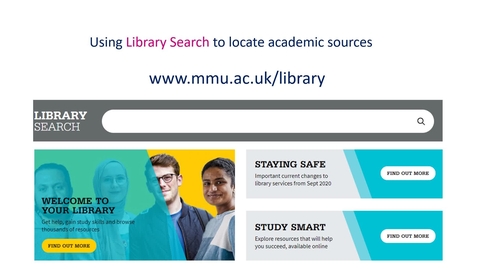 Thumbnail for entry Using Library Search to locate academic sources
