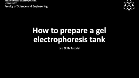 Thumbnail for entry How to prepare a gel electrophoresis tank