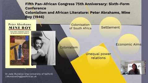 Thumbnail for Colonialism and African Literature (Dr Jade Munslow Ong, University of Salford