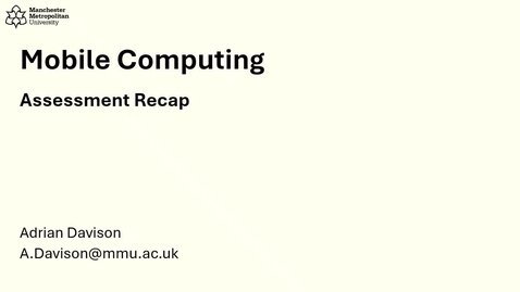Thumbnail for Mobile Computing Assessment Recap