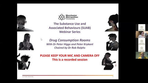 Thumbnail for SUAB Webinar: Safe injecting facilities, with Peter Higgs and Peter Krykant