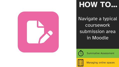 Thumbnail for Navigating a standard summative submission point