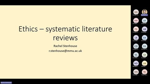 Thumbnail for Online_ Systematic literature review - Ethics-20241028_090136-Meeting Recording 1