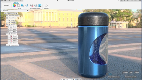 Thumbnail for entry Modeling a drinks flask in Autodesk Fusion 360