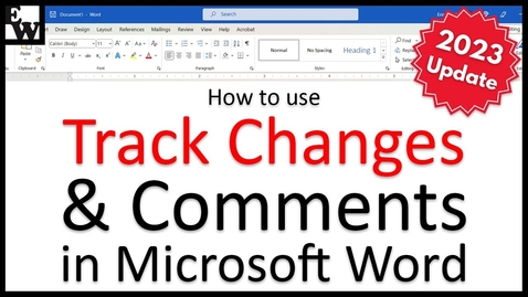 Thumbnail for How to Use Track Changes and Comments in Microsoft Word (2023 Update for PC &amp; Mac)