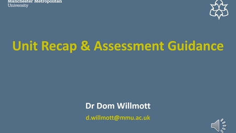 Thumbnail for entry W6 Assessment Podcast &amp; Unit Recap