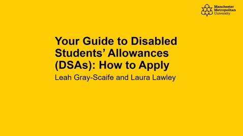 Thumbnail for entry DSA Webinar Series - How to apply