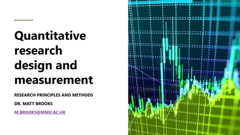 Thumbnail for Quantitative Research Design and Measurement