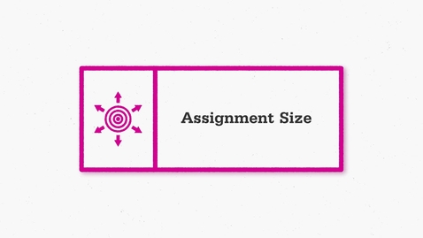 Thumbnail for entry Assignment size guidance