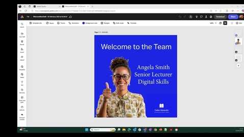 Thumbnail for Using a template in Adobe Express