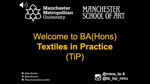 Thumbnail for entry Textiles in Practice L4 Welcome Video 2022.23