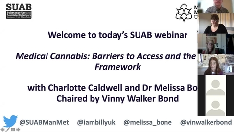 Thumbnail for entry SUAB webinar: Medical cannabis - The legal framework and barriers to access