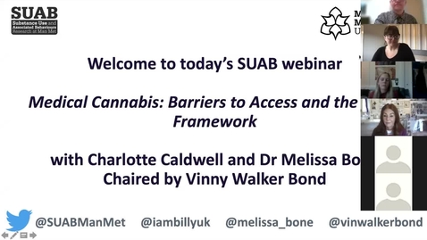 Thumbnail for SUAB webinar: Medical cannabis - The legal framework and barriers to access