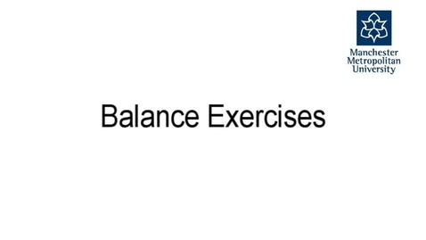 Thumbnail for entry Balancing Exercises