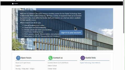 Thumbnail for How to book resources with Connect2