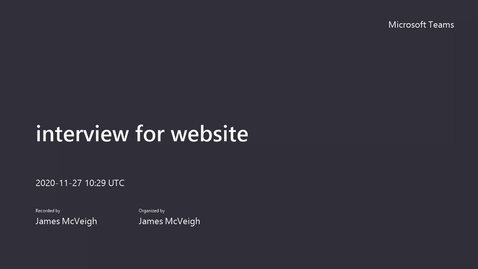 Thumbnail for Meet the Expert: Dave Crosslands full interview