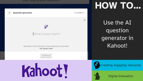 Thumbnail for entry How to... Use the AI question generator in Kahoot!