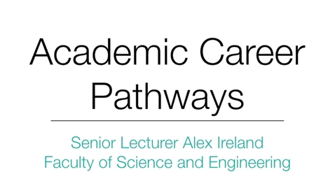 Thumbnail for entry  Senior Lecturer Alex Ireland 