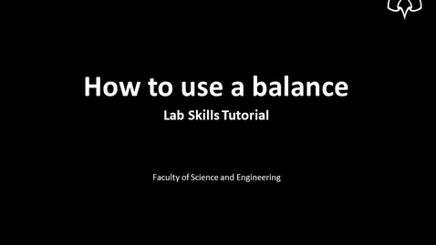 Thumbnail for entry How to use a balance