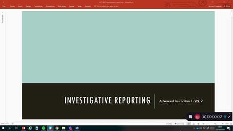 Thumbnail for Advanced Journalism 1: Investigative Reporting