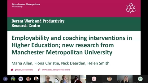 Thumbnail for Webinar: Employability and Coaching Interventions in Higher Education