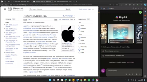 Thumbnail for Using Copilot to summarise web content