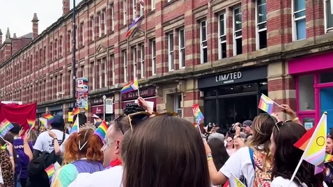 Thumbnail for entry Manchester Metropolitan University march at Manchester Pride 2022