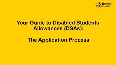 Thumbnail for DSA Webinar Series - The Application Process
