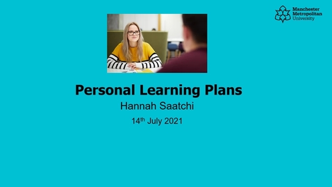 Thumbnail for entry Personal Learning Plans (PLP)