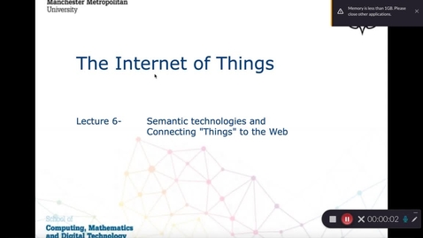 Thumbnail for entry Semantic Technologies for IoT