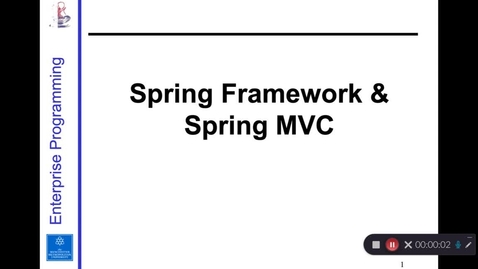 Thumbnail for entry Spring Framework and Spring MVC