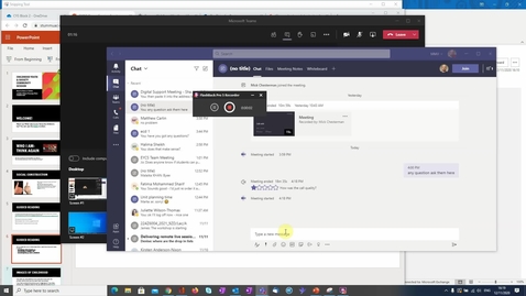 Thumbnail for Arranging Windows to see Teams Chat while Presenting Powerpoint