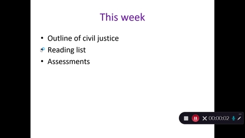 Thumbnail for entry Introduction to civil Justice 1 