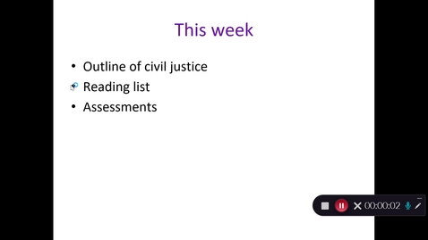 Thumbnail for Introduction to civil Justice 1 
