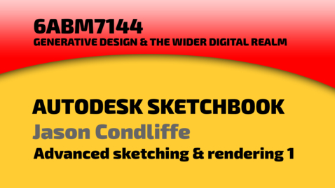 Thumbnail for entry Autodesk Sketchbook: Advanced sketching and rendering - Part 1