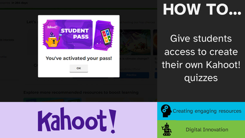 Thumbnail for entry DigiEd: Give students access to create their own Kahoot quizzes